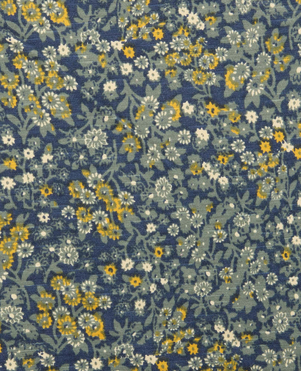 Midi Dress - True Navy Retro Print
