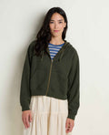 Waffle Knit Hoodie - Olive