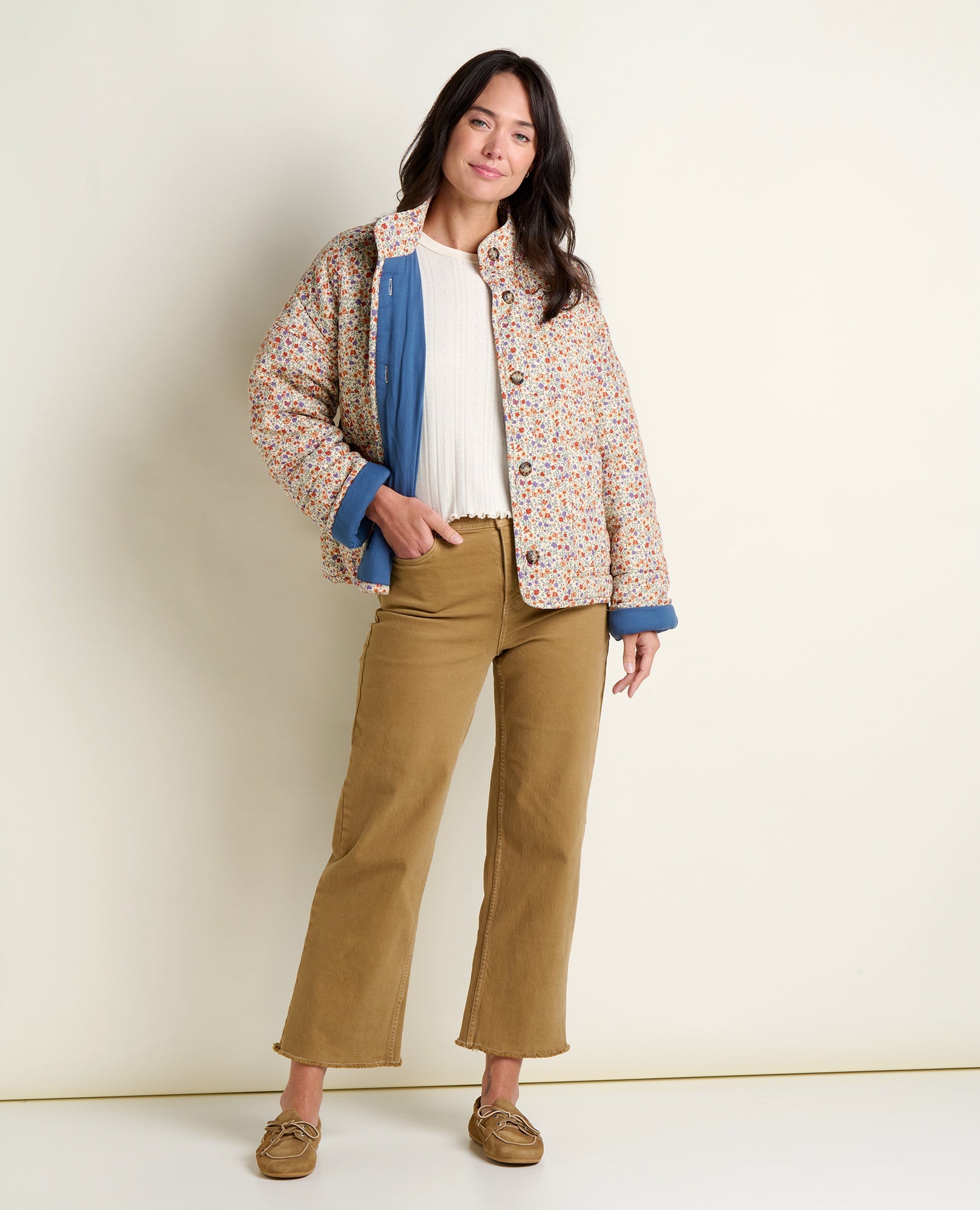 Quilted Jacket - Salt Print