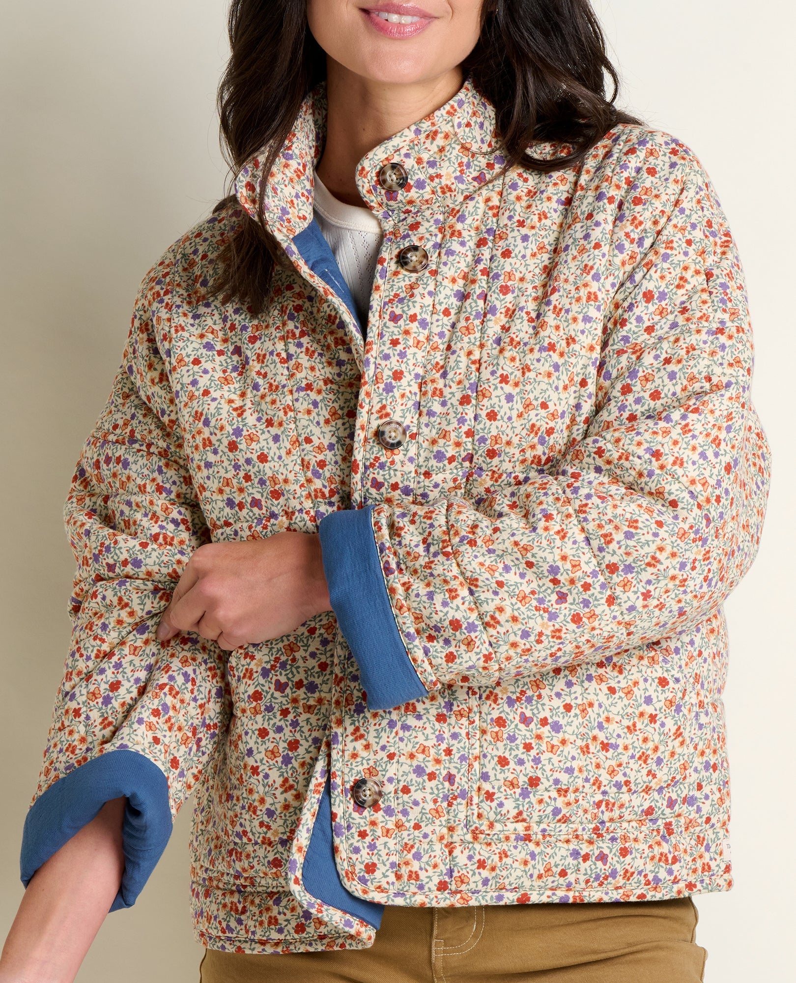 Quilted Jacket - Salt Print