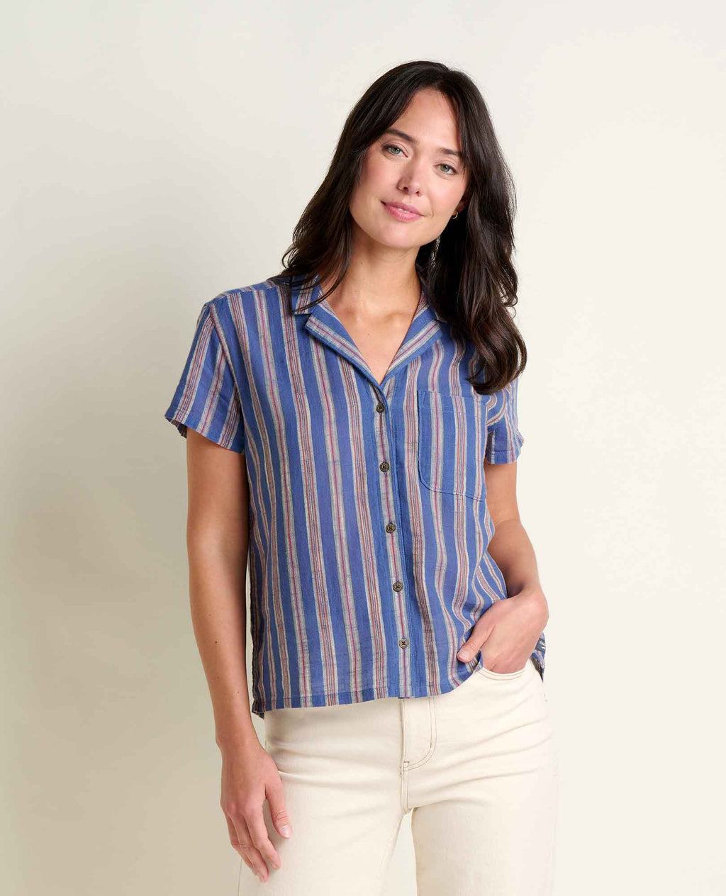 Gauze Camp Shirt - River Pattern