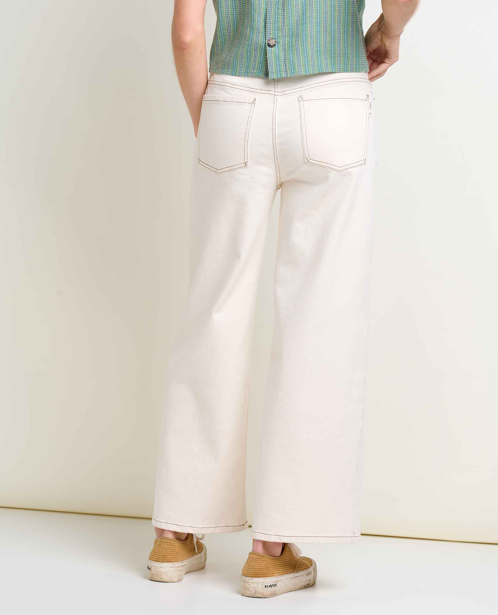 Wide Leg Denim Pant - Natural