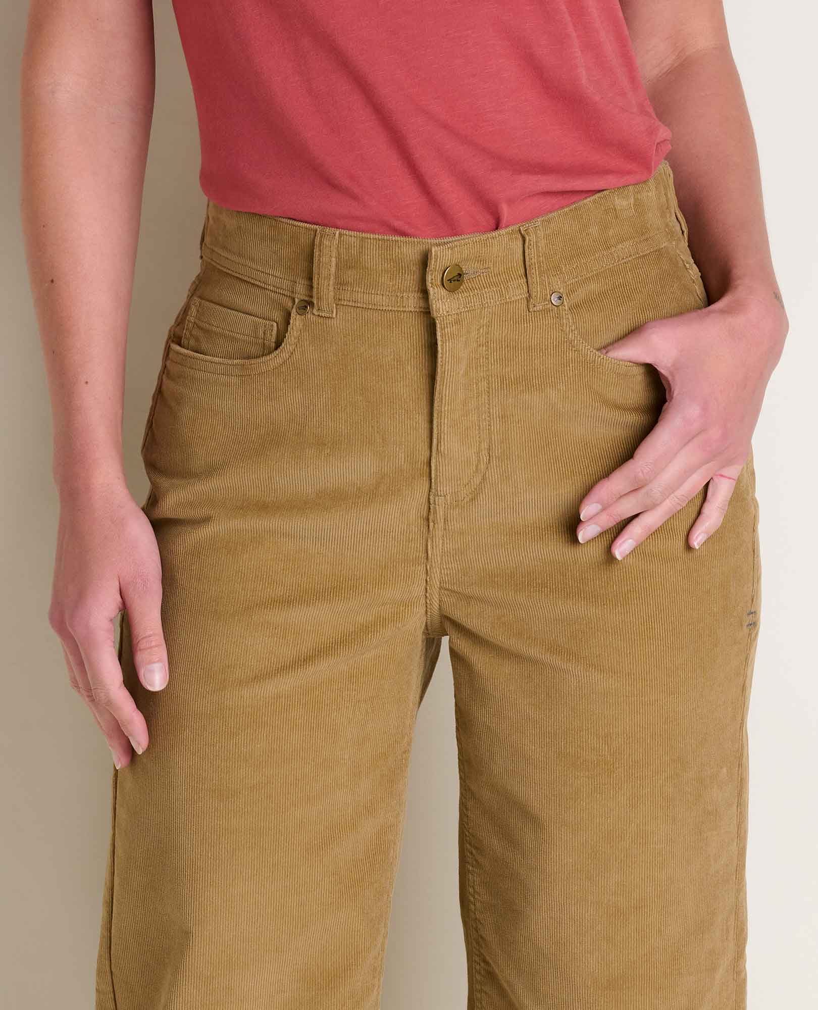 Corduroy Wide Leg Pant - Honey Brown