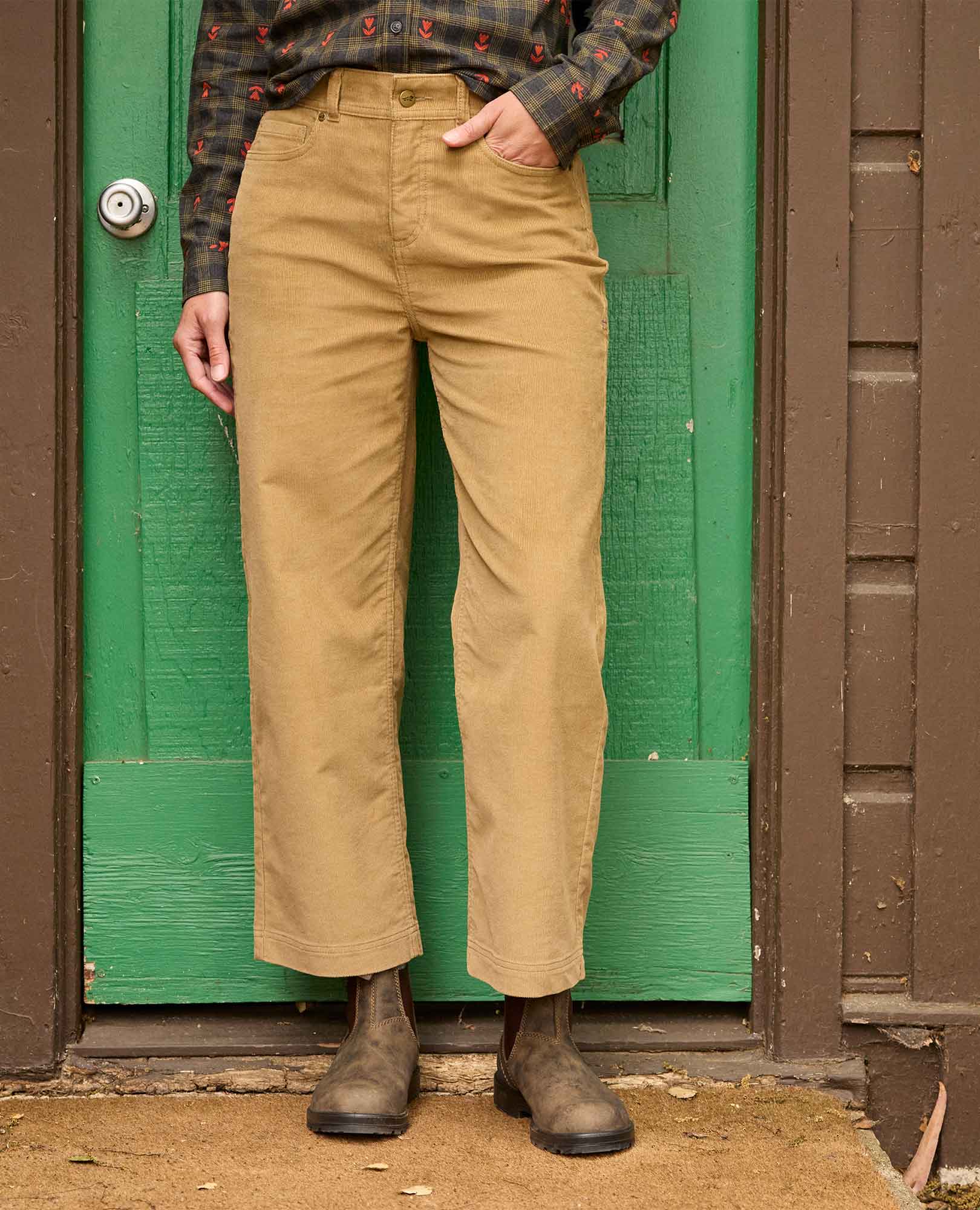 Corduroy Wide Leg Pant - Honey Brown