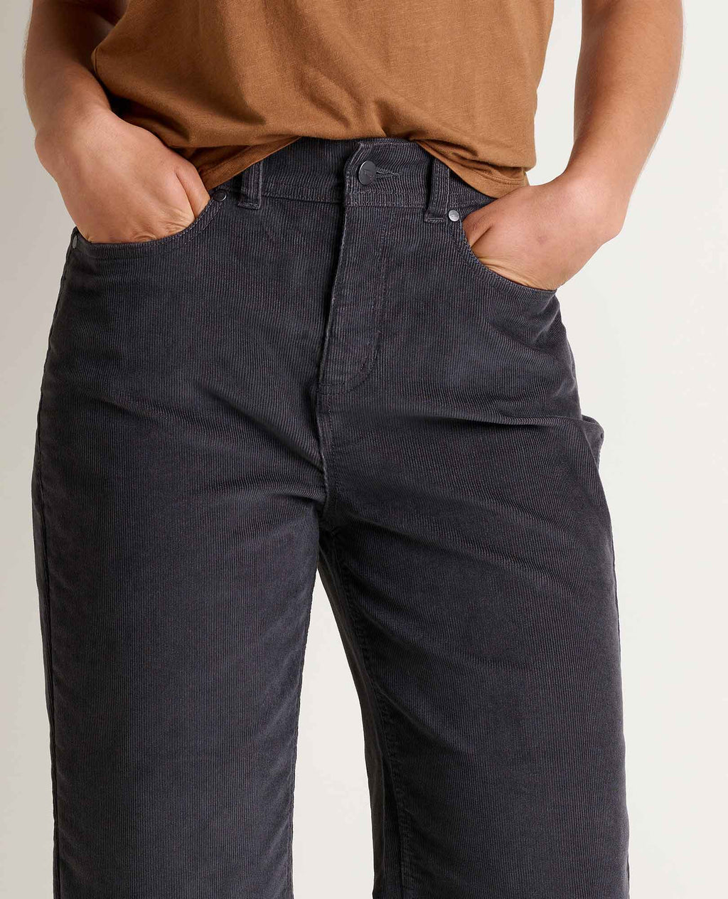 Corduroy Wide Leg Pant - Soot