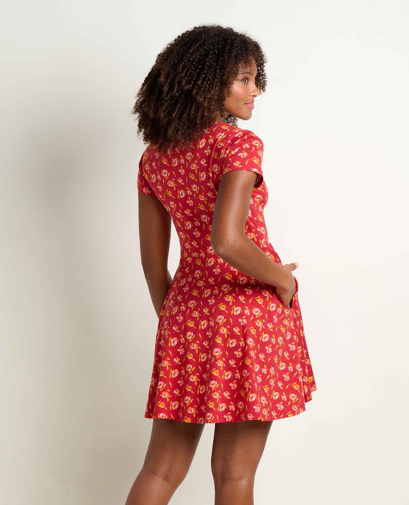 Fit and Flare Dress - Crabapple Print