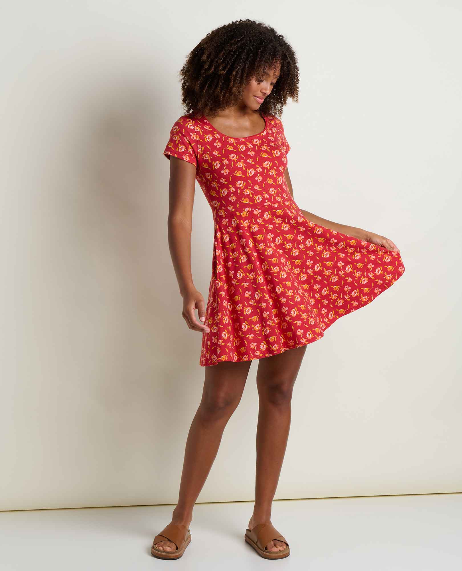 Fit and Flare Dress - Crabapple Print