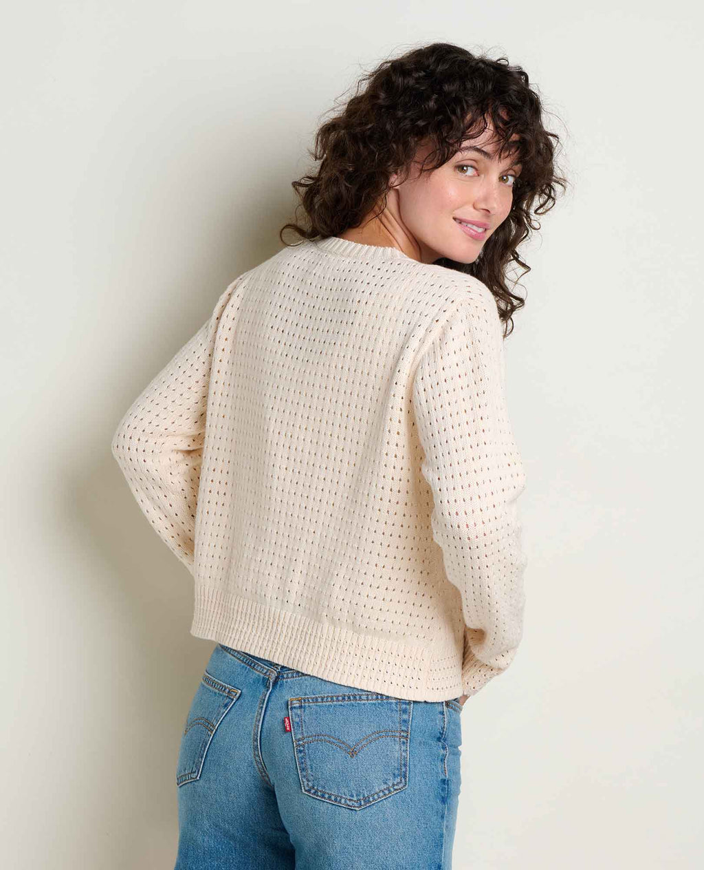 Pointelle Cardigan - Salt