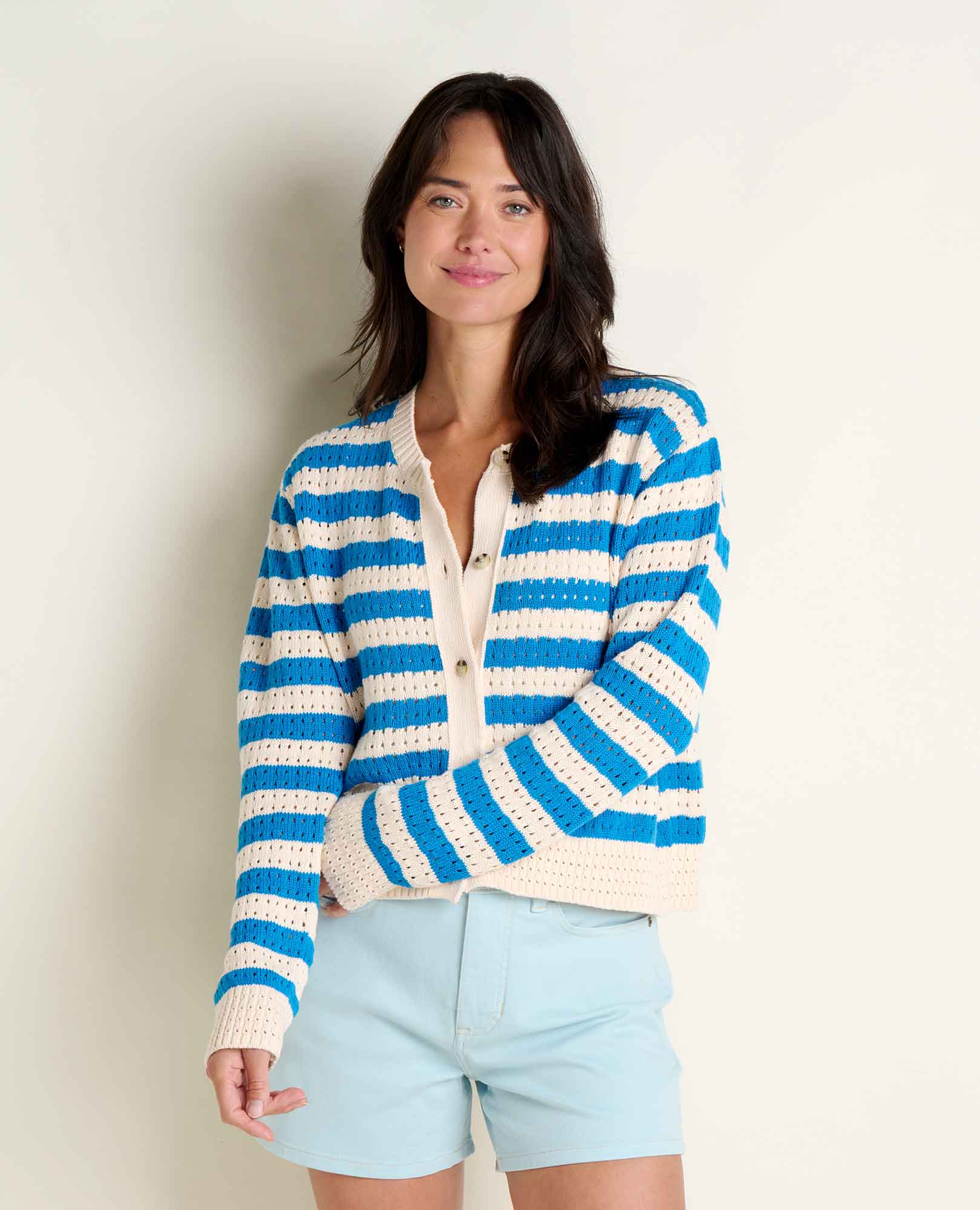Pointelle Cardigan - Salt Pattern