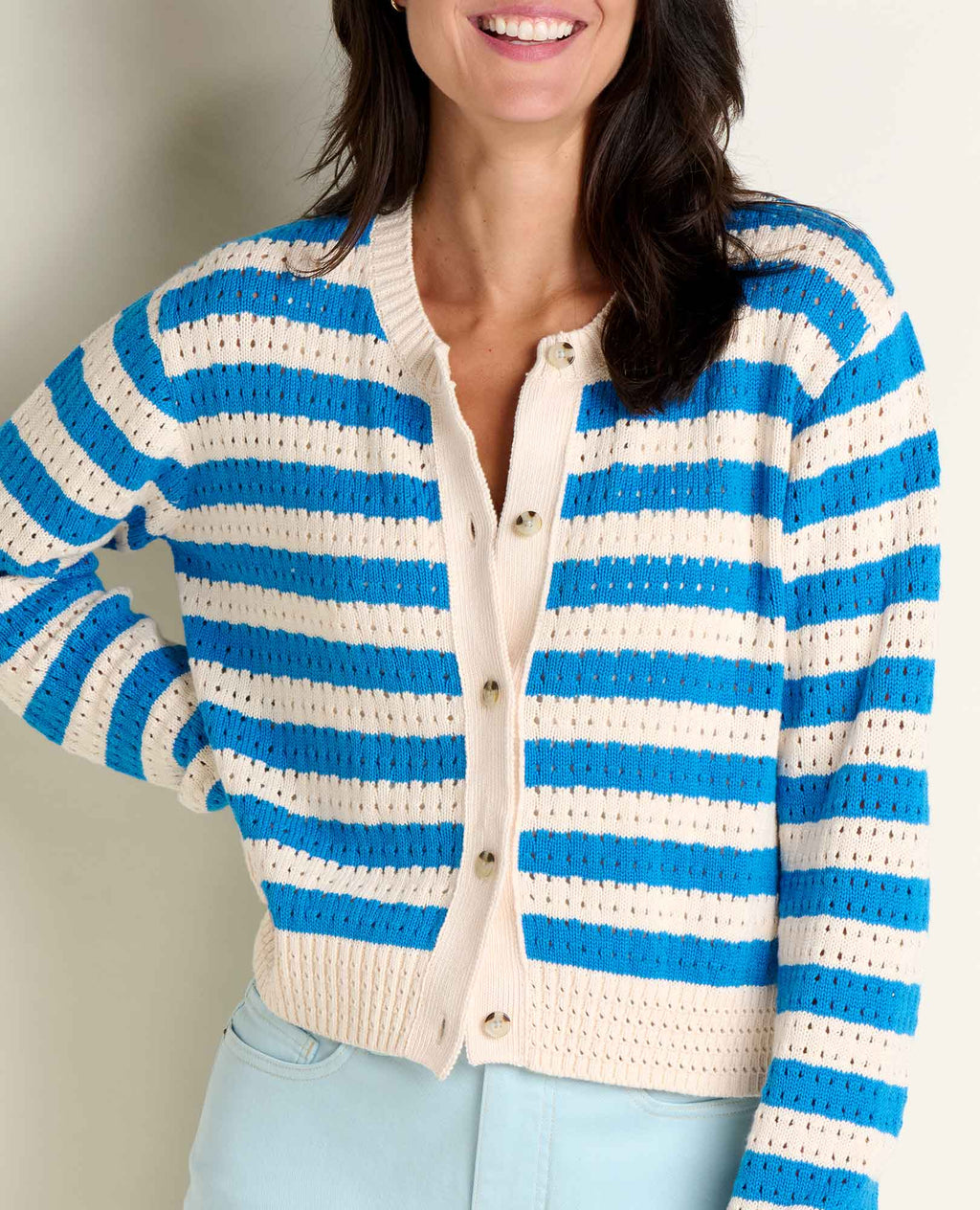 Pointelle Cardigan - Salt Pattern