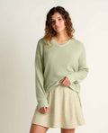Waffle Knit Pullover Sweater - Wintergreen