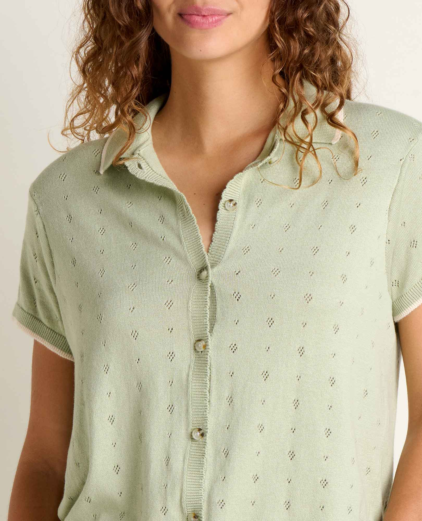 Pointelle Knit Shirt - Wintergreen