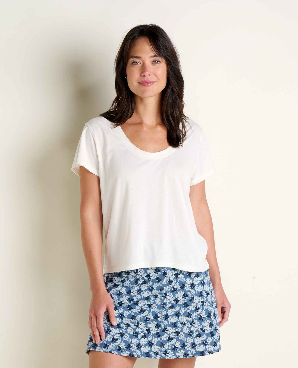 Scoop Neck Tee - Egret