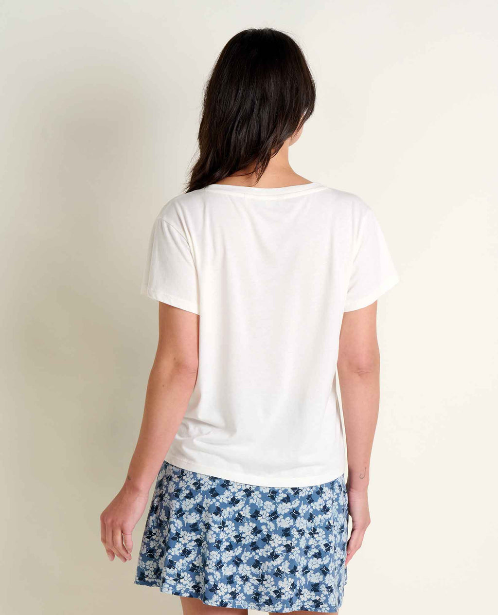 Scoop Neck Tee - Egret