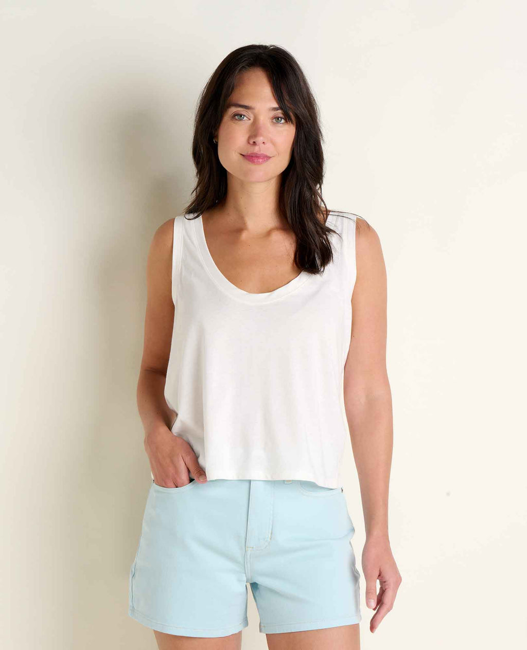 Scoop Neck Tank - Egret