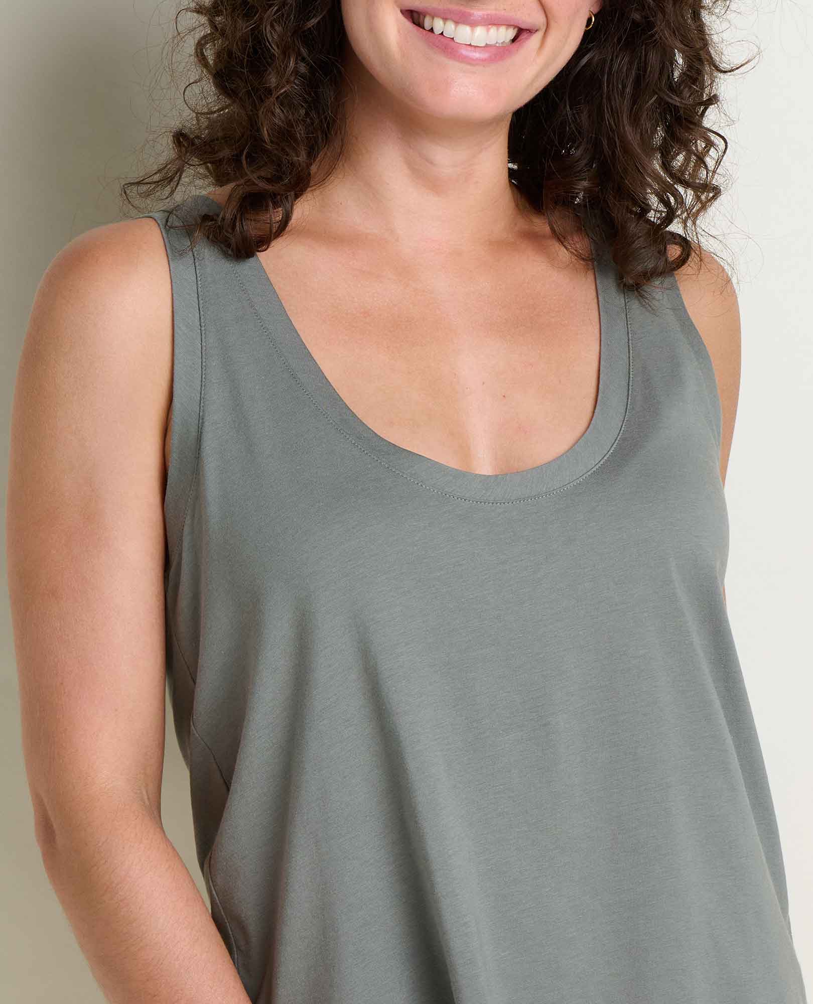 Scoop Neck Tank - Slate