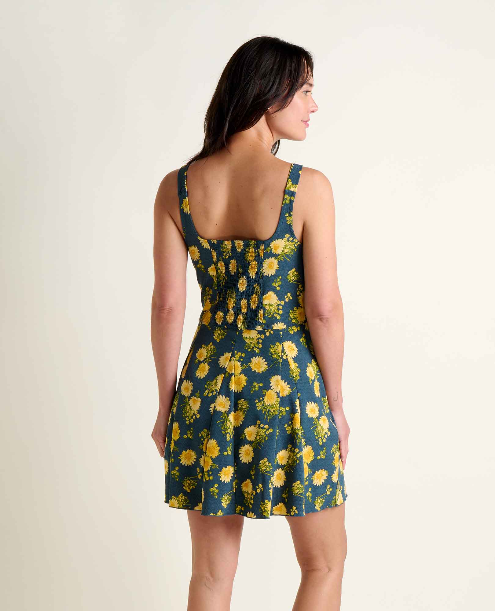 Godet Tank Dress - Midnight Print
