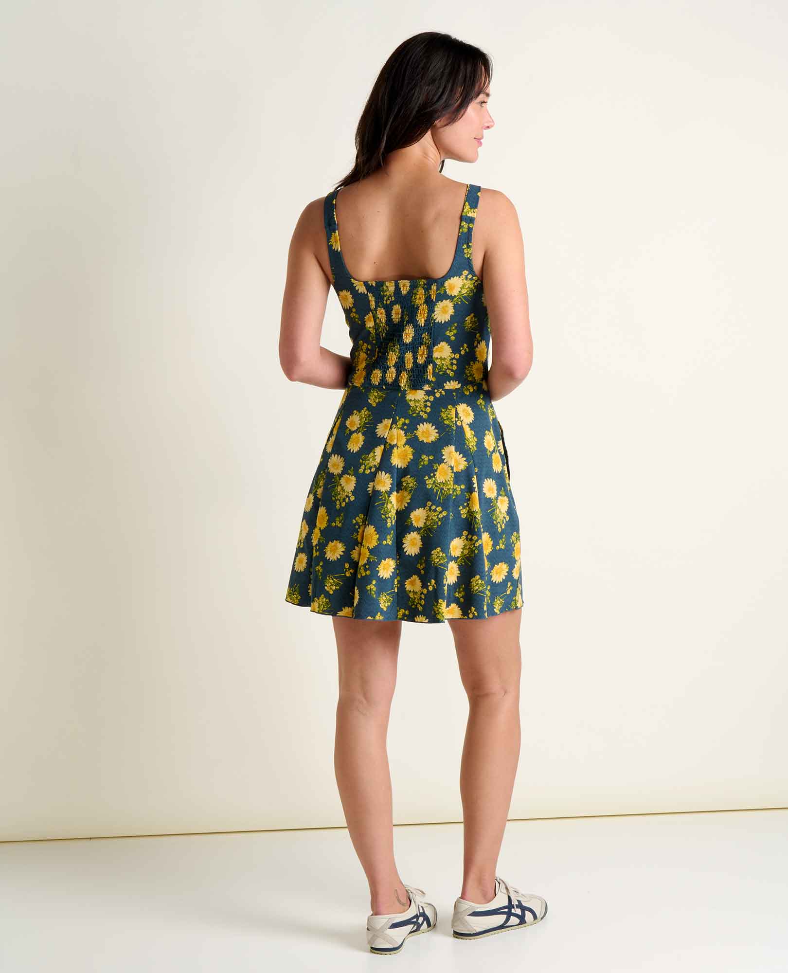 Godet Tank Dress - Midnight Print
