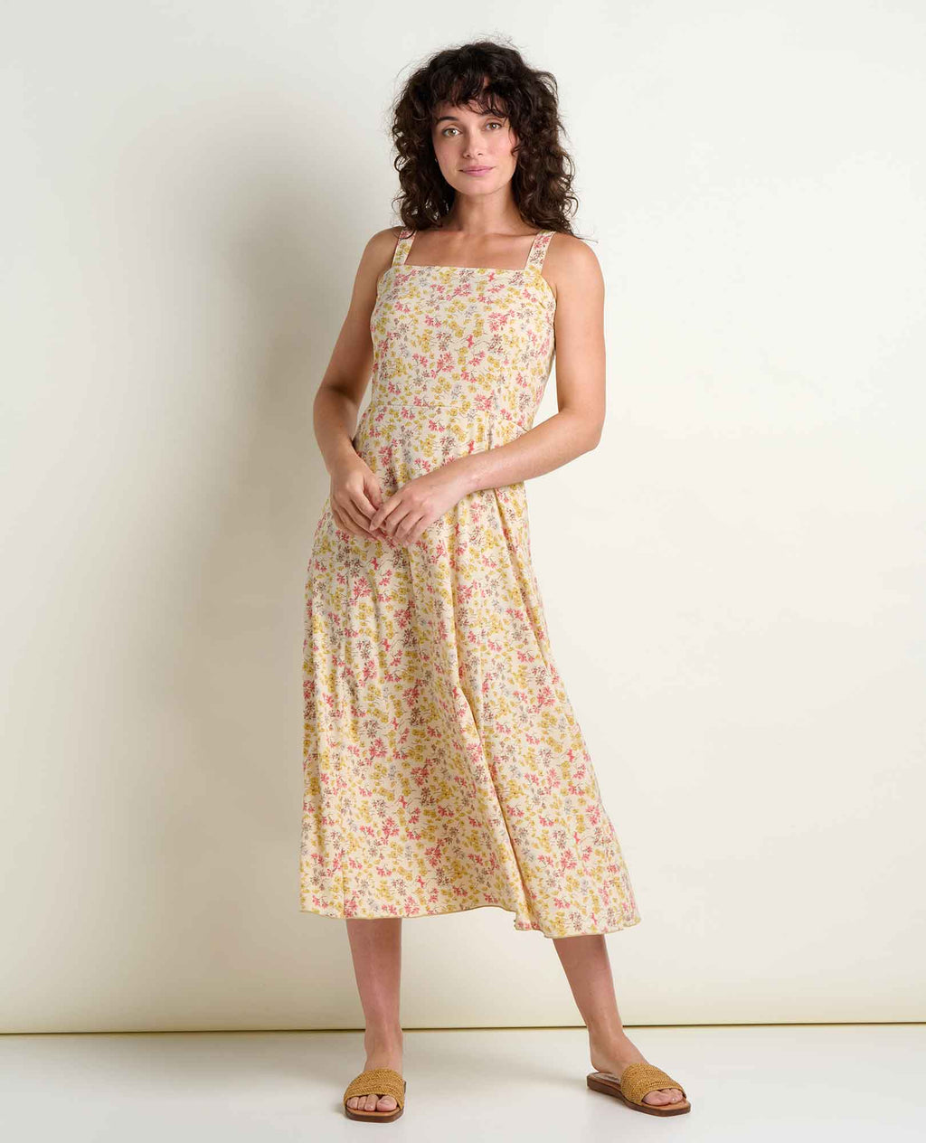 Tank Midi Dress - Barley Print