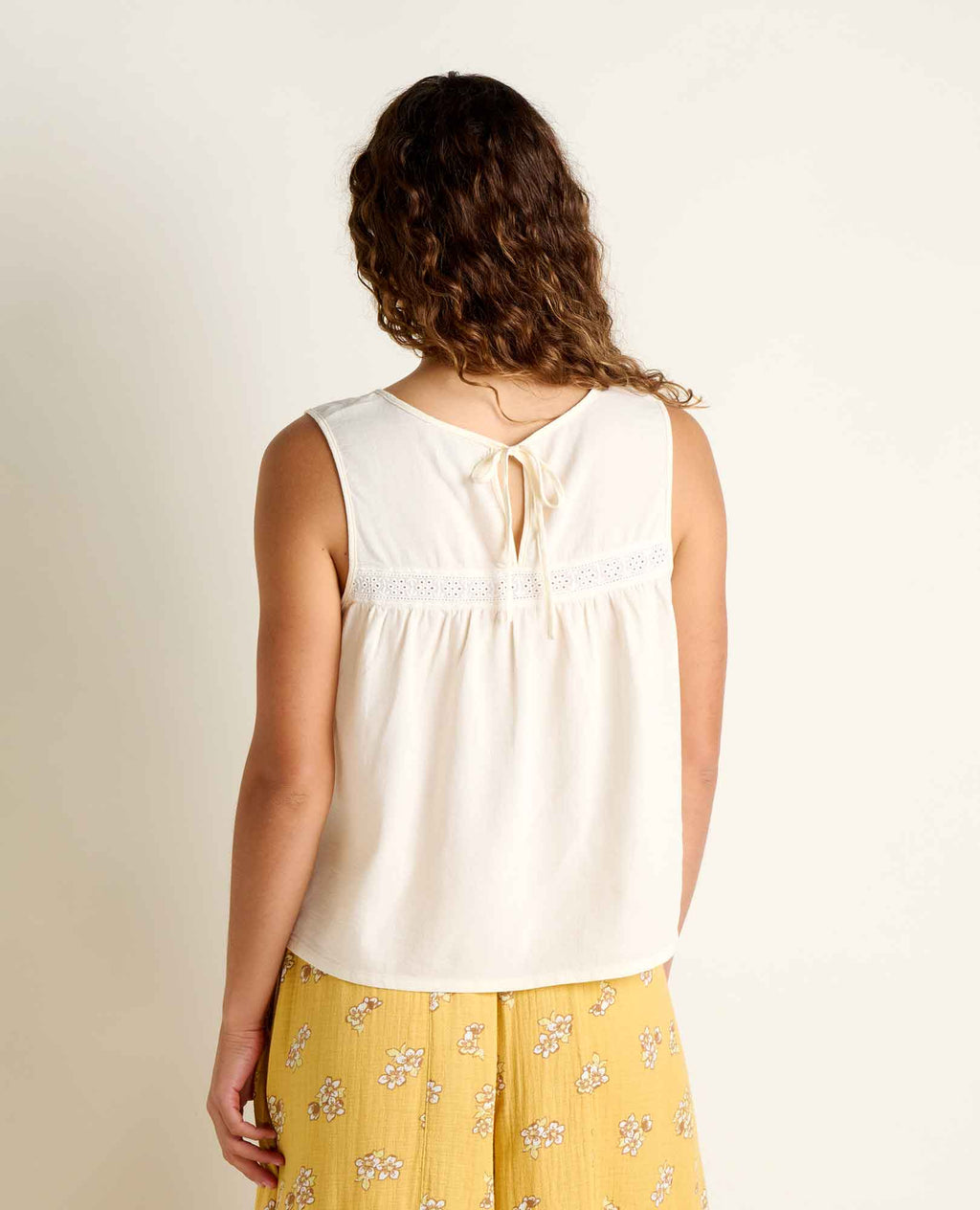 Pin Tuck Tank - Egret
