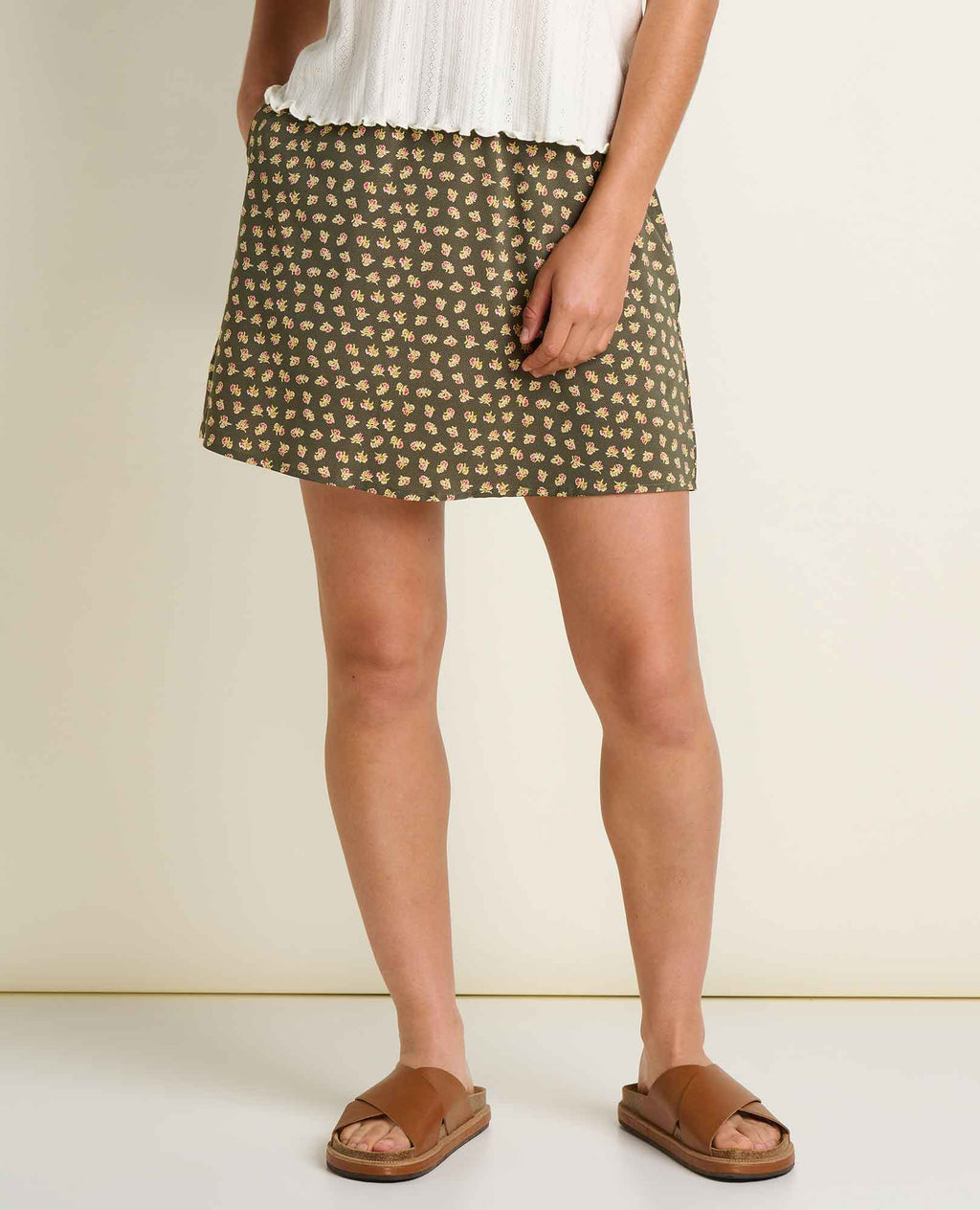 A-Line Skort - Olive Print