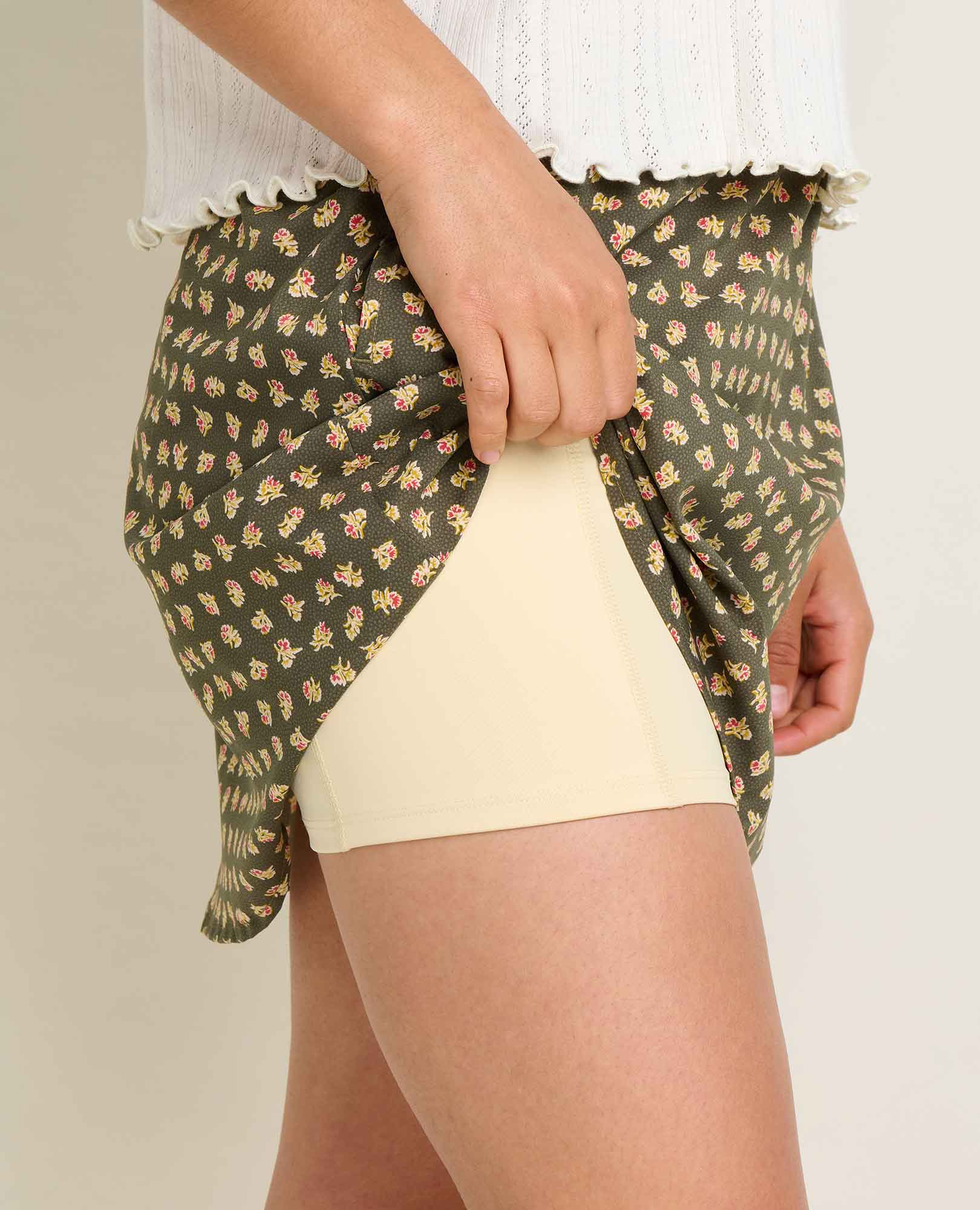 A-Line Skort - Olive Print