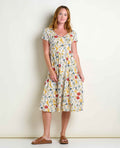 Tiered Midi Dress - Almond Print