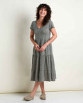 Tiered Midi Dress - Midnight Print