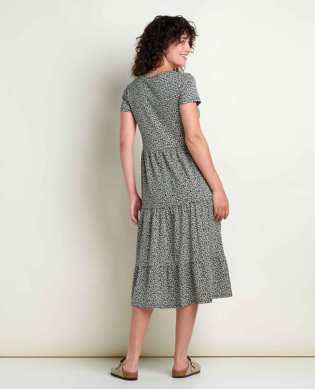 Tiered Midi Dress - Midnight Print