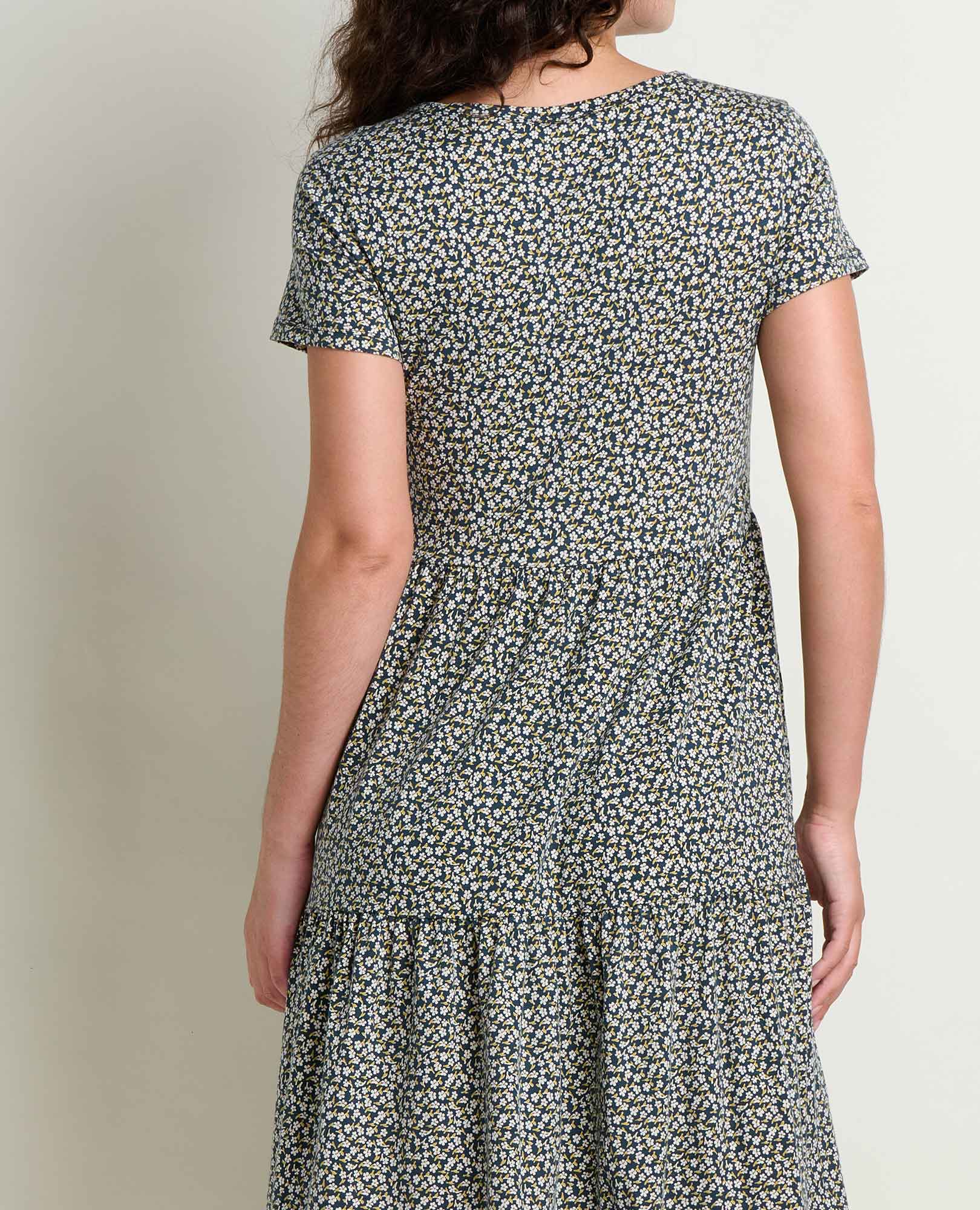 Tiered Midi Dress - Midnight Print