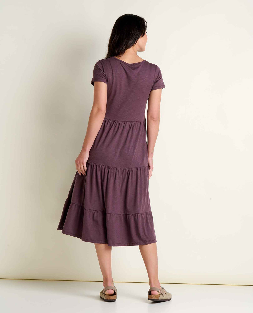 Tiered Midi Dress - Raisin