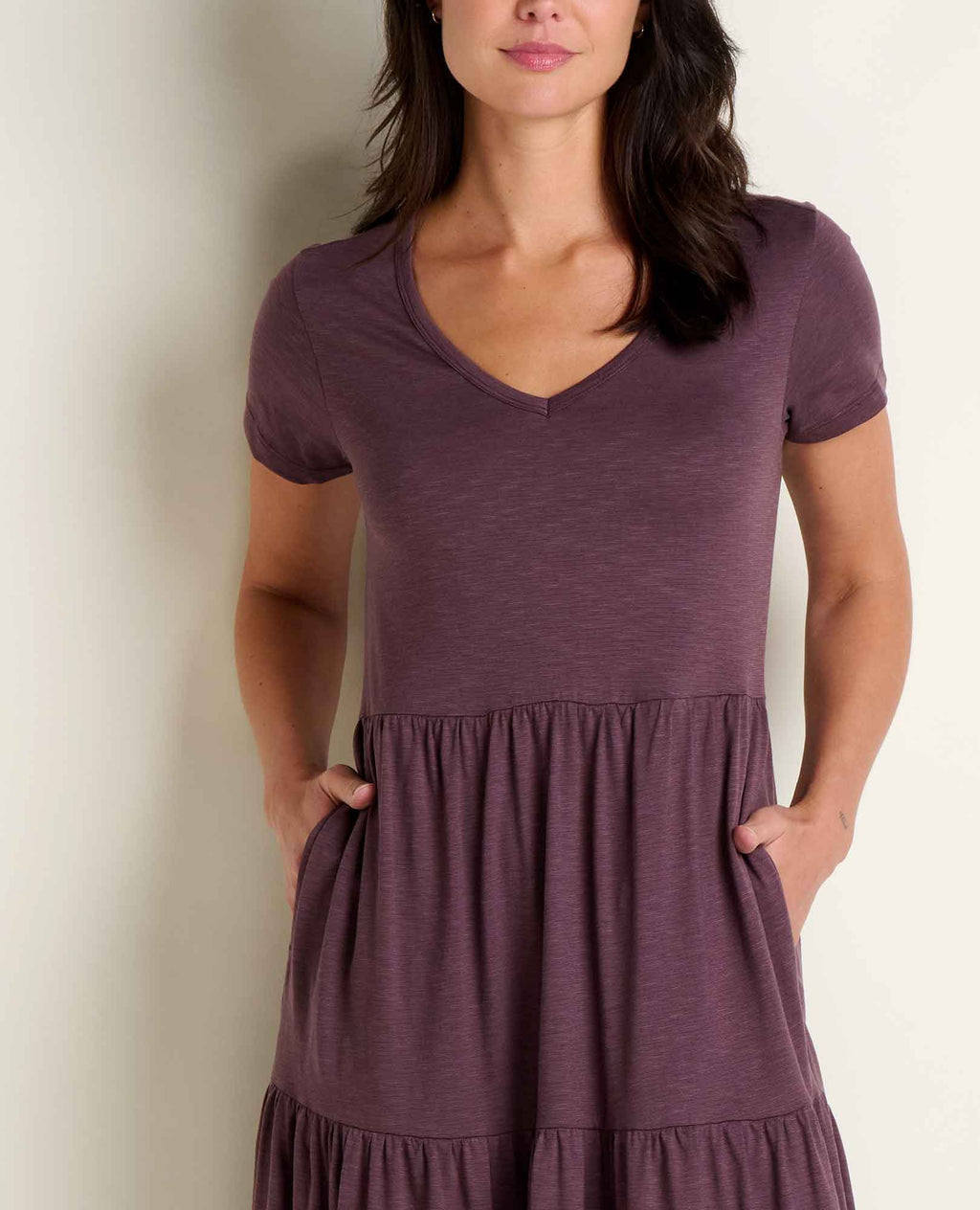 Tiered Midi Dress - Raisin
