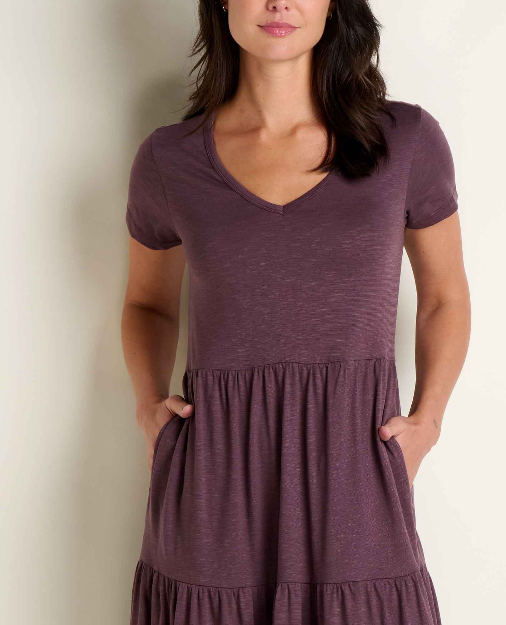 Tiered Midi Dress - Raisin