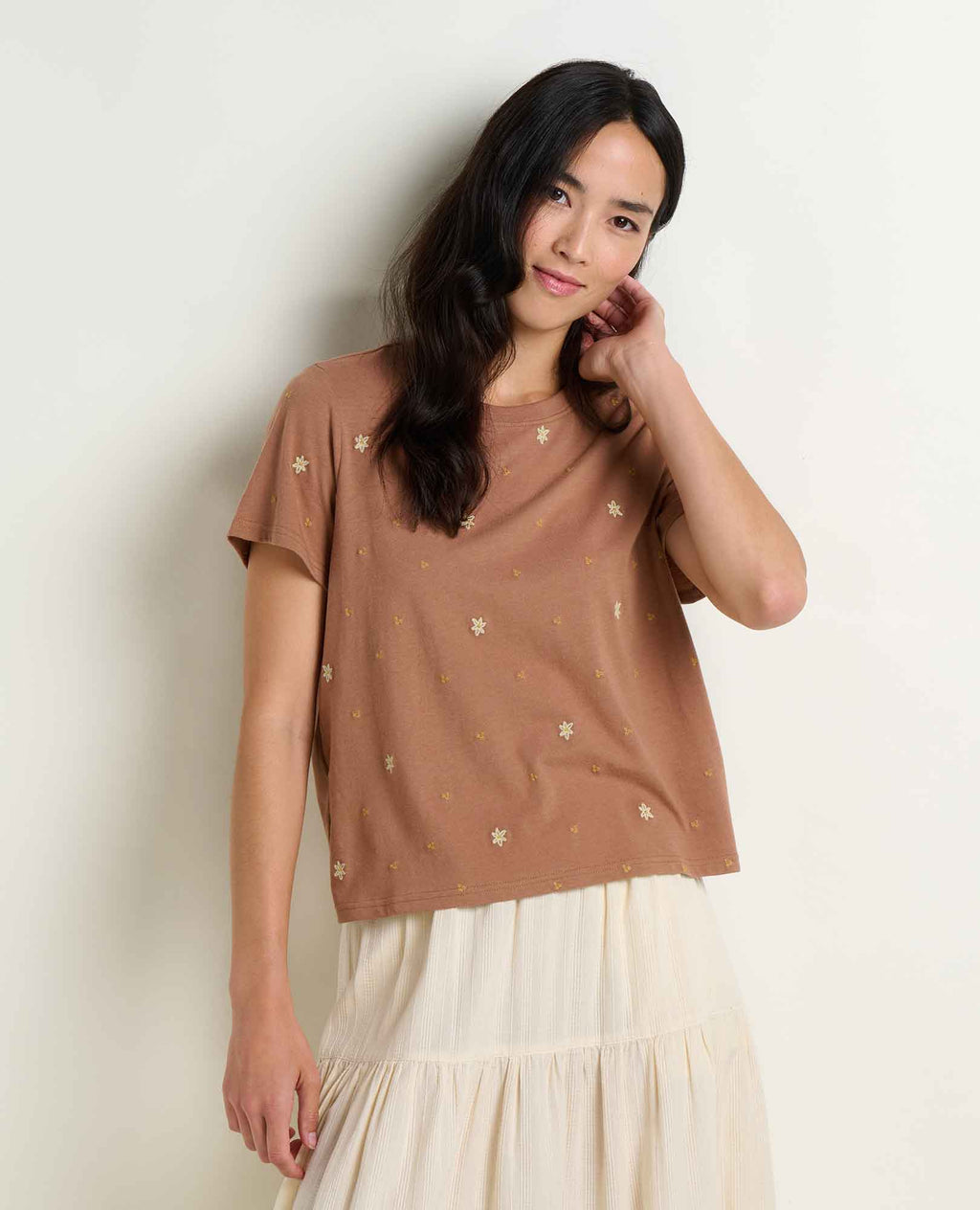 Embroidered Crew Tee - Cattail
