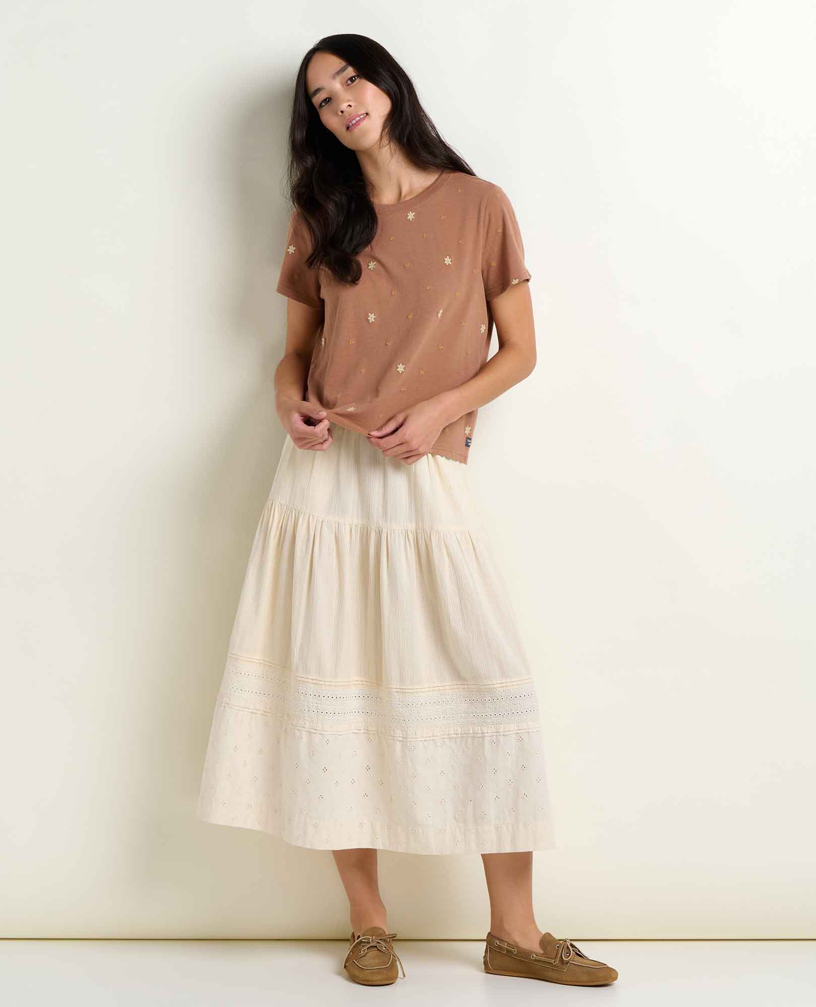 Embroidered Crew Tee - Cattail