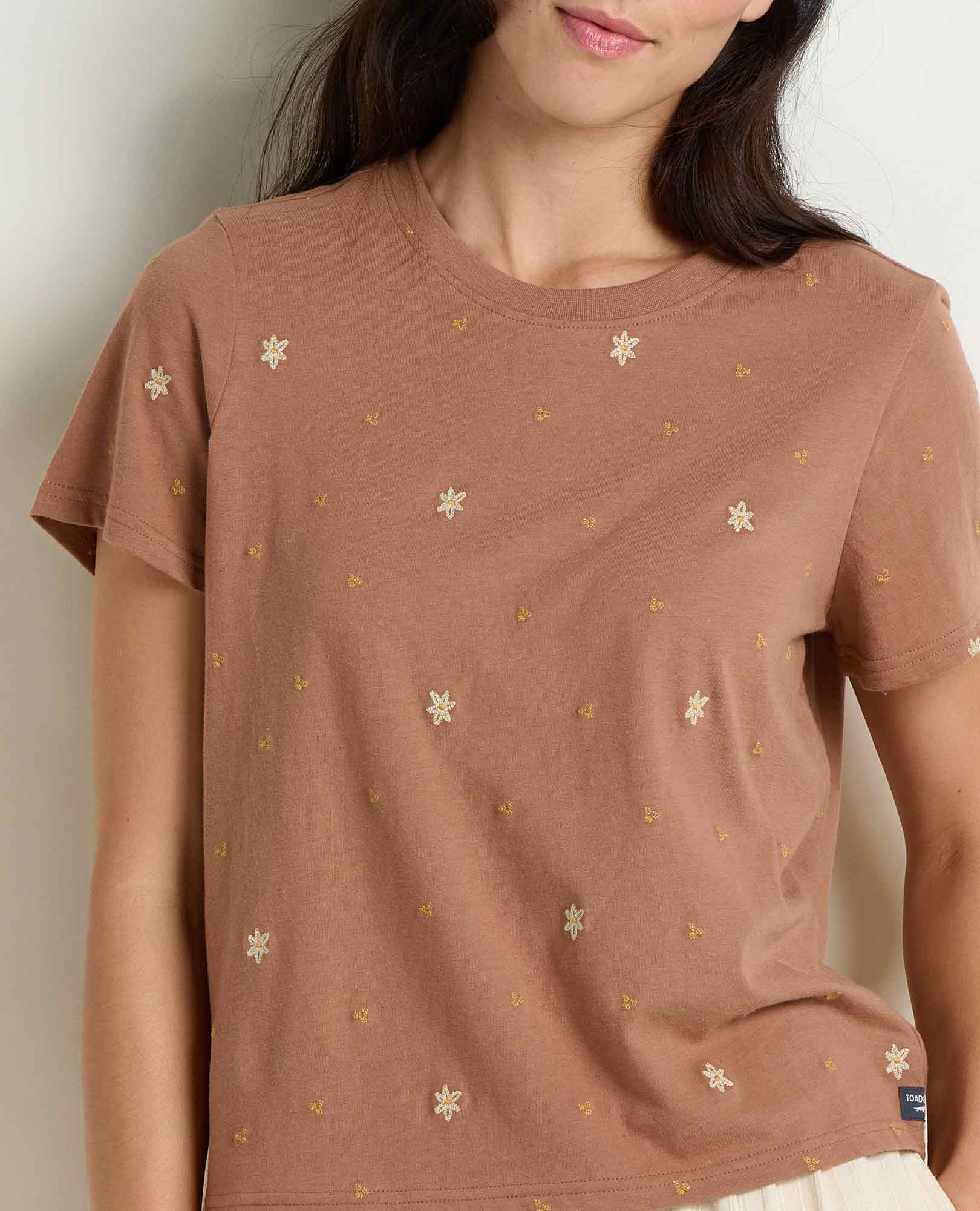 Embroidered Crew Tee - Cattail