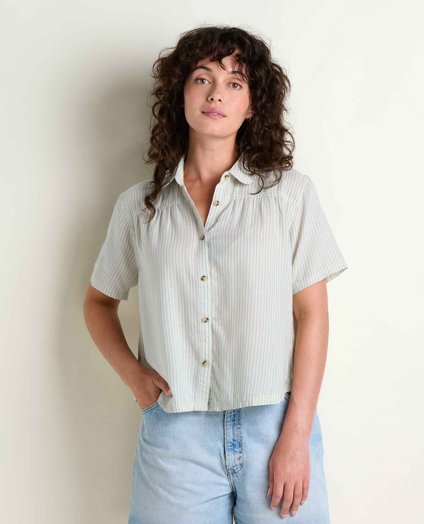 Organic Cotton Shirt - Dusk Blue Pattern