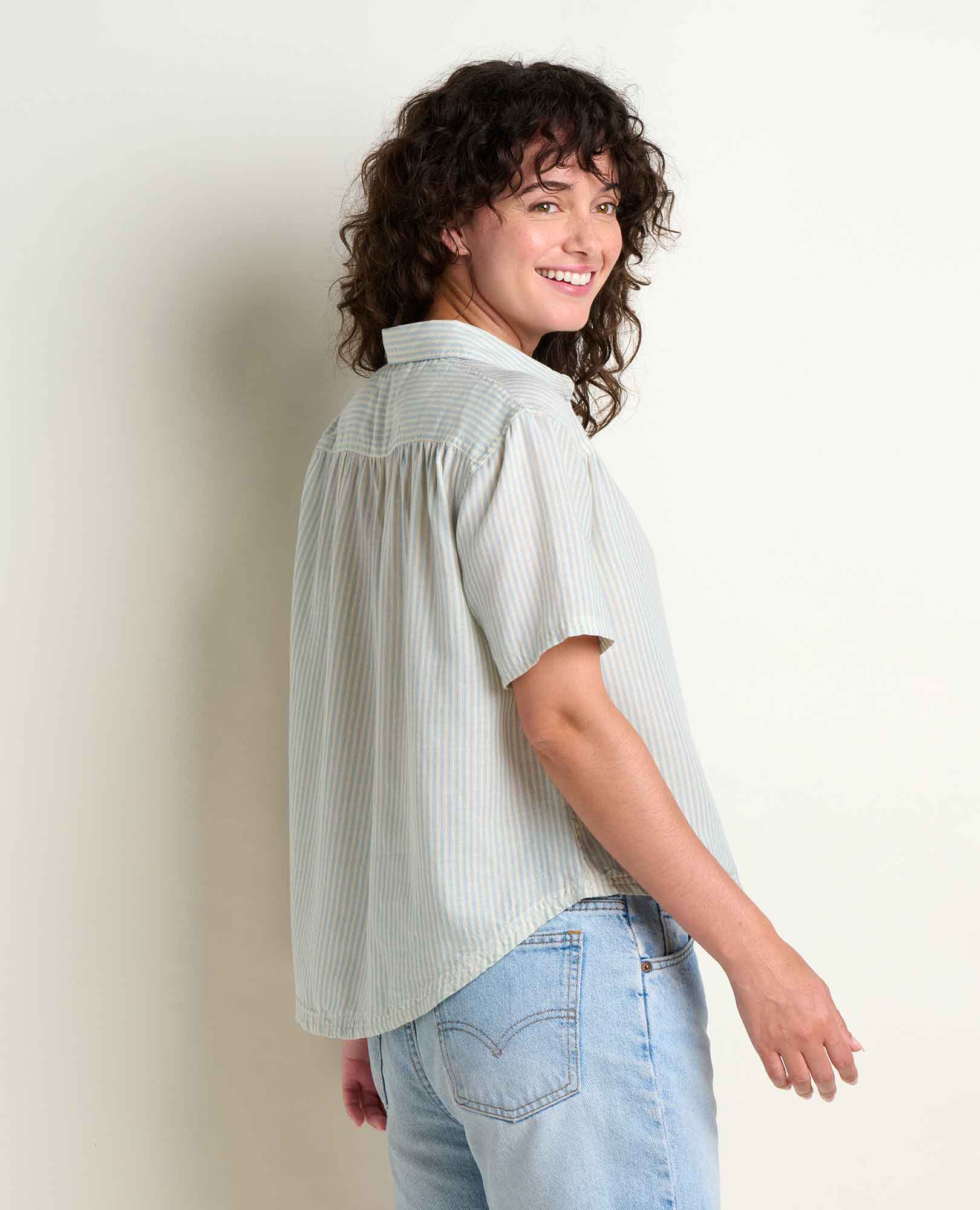 Organic Cotton Shirt - Dusk Blue Pattern