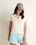 Pointelle Print Shirt - Salt