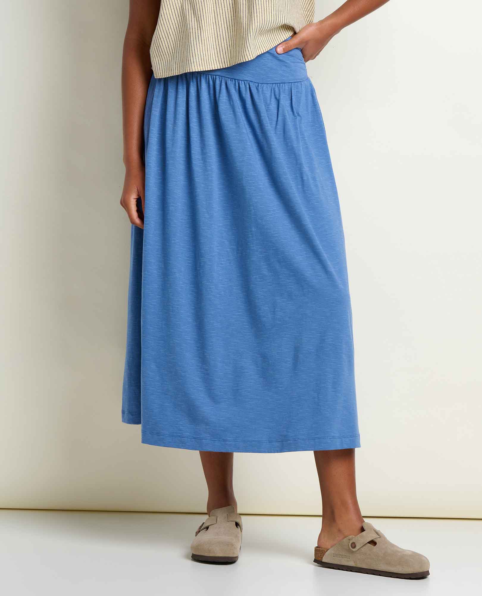 A-Line Midi Skirt - Kyanite