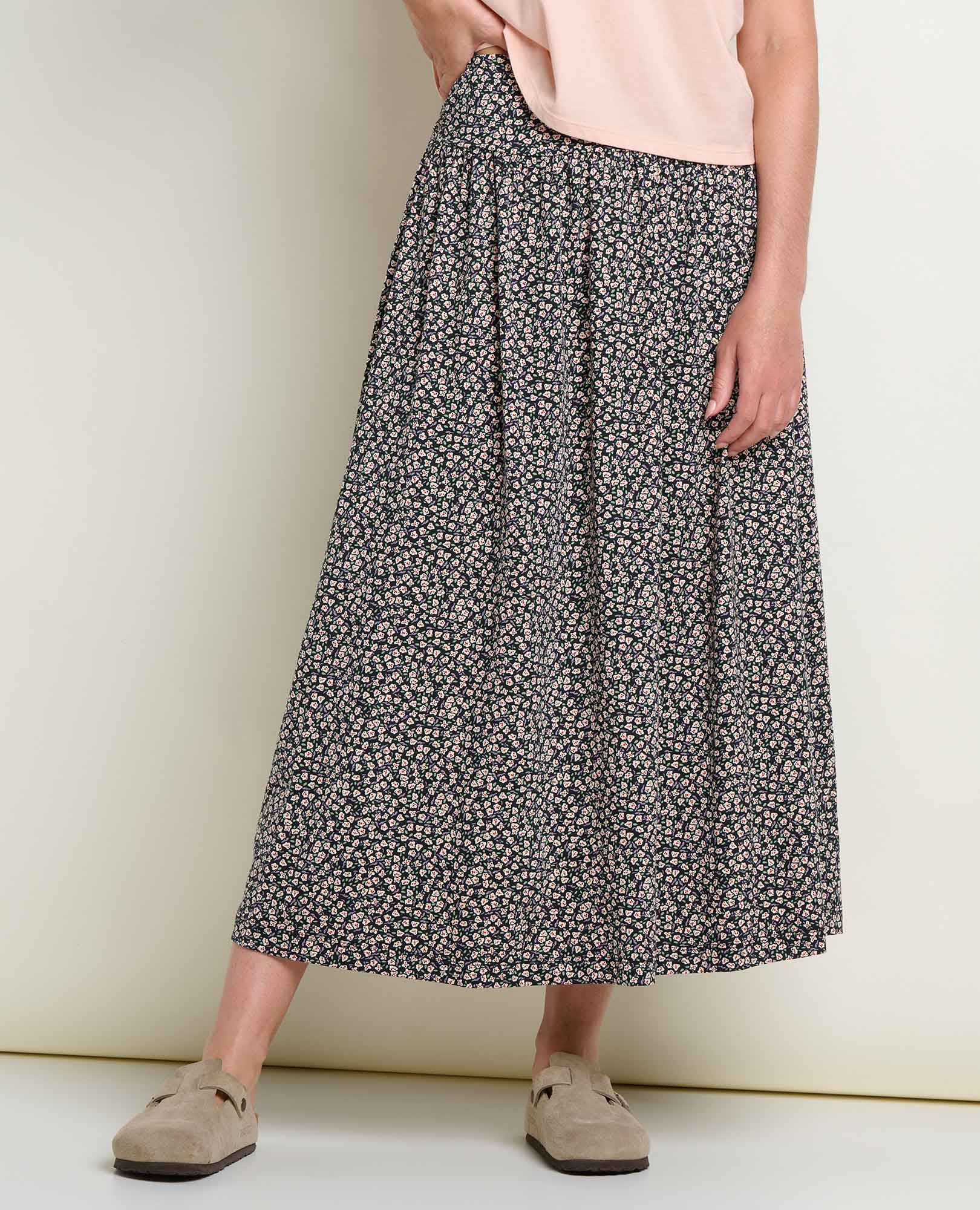 A-Line Midi Skirt - Salt Ditsy Print