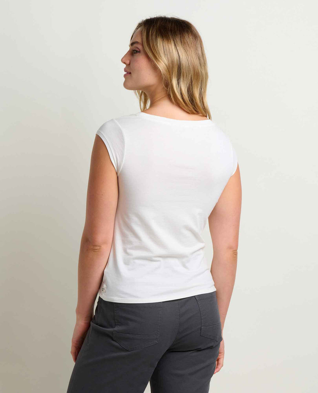 Twist Front Short Sleeve Shirt - Egret