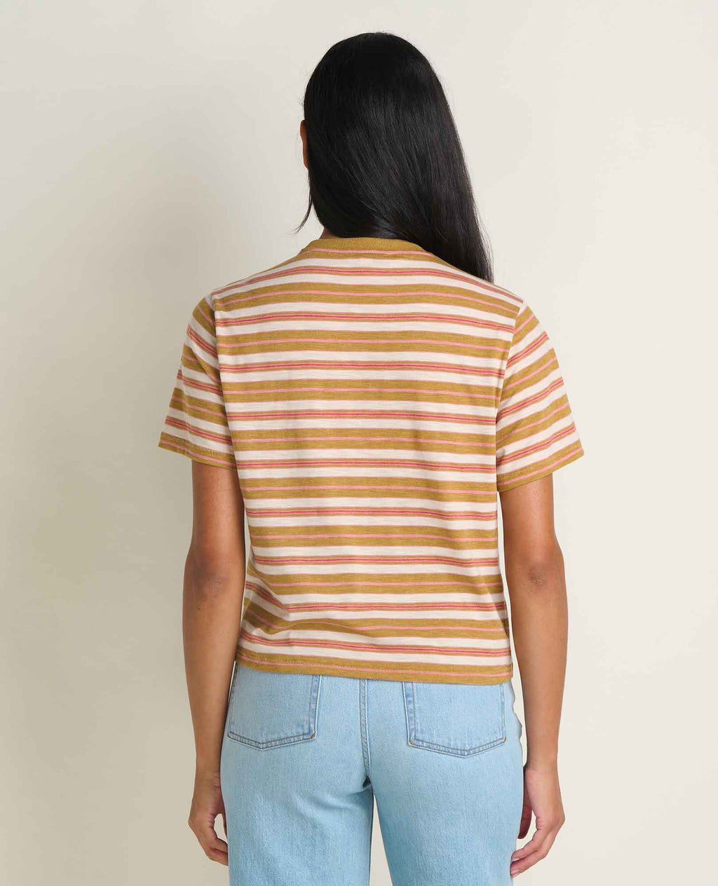 Garment Dyed Jersey Crew - Oak Pattern