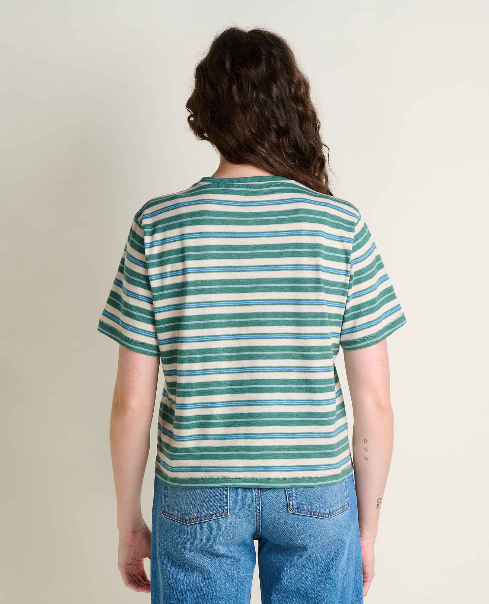 Garment Dyed Jersey Crew - Palm Pattern