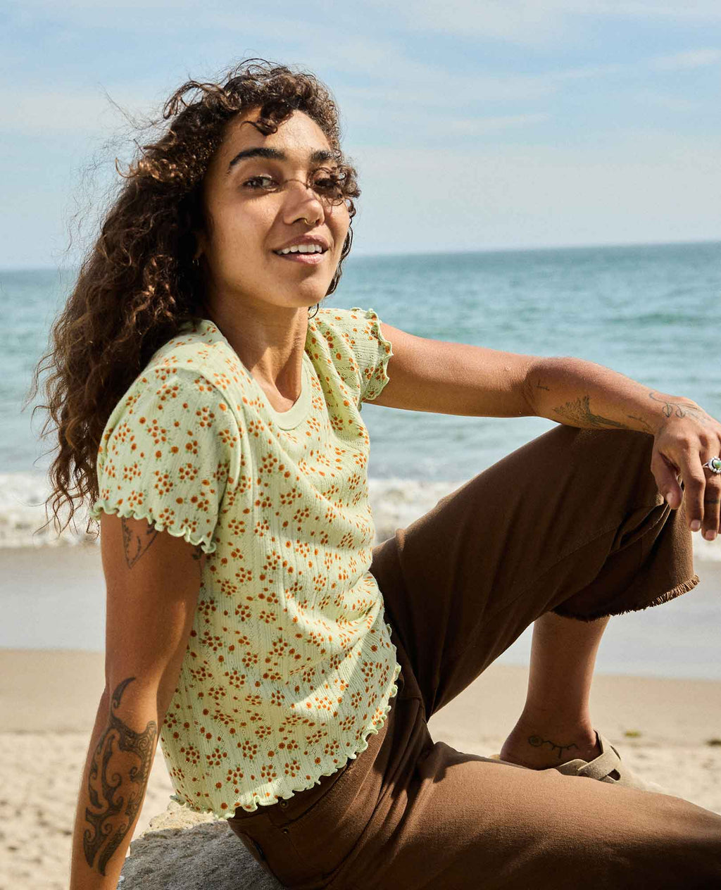 Baby Tee - Elderflower Print