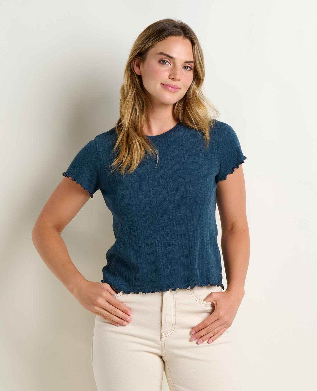 Pointelle Baby Tee - Midnight