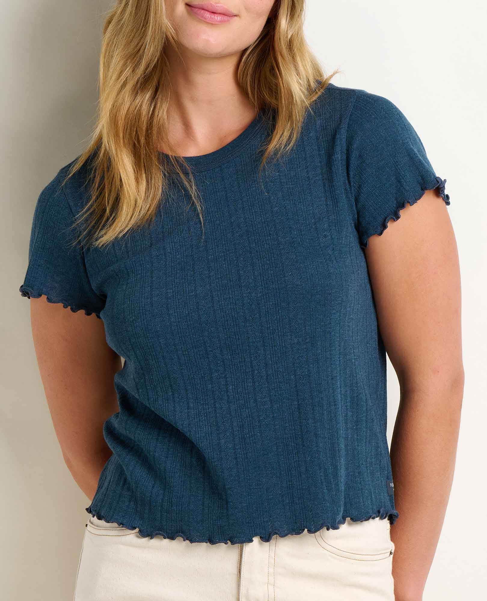 Pointelle Baby Tee - Midnight