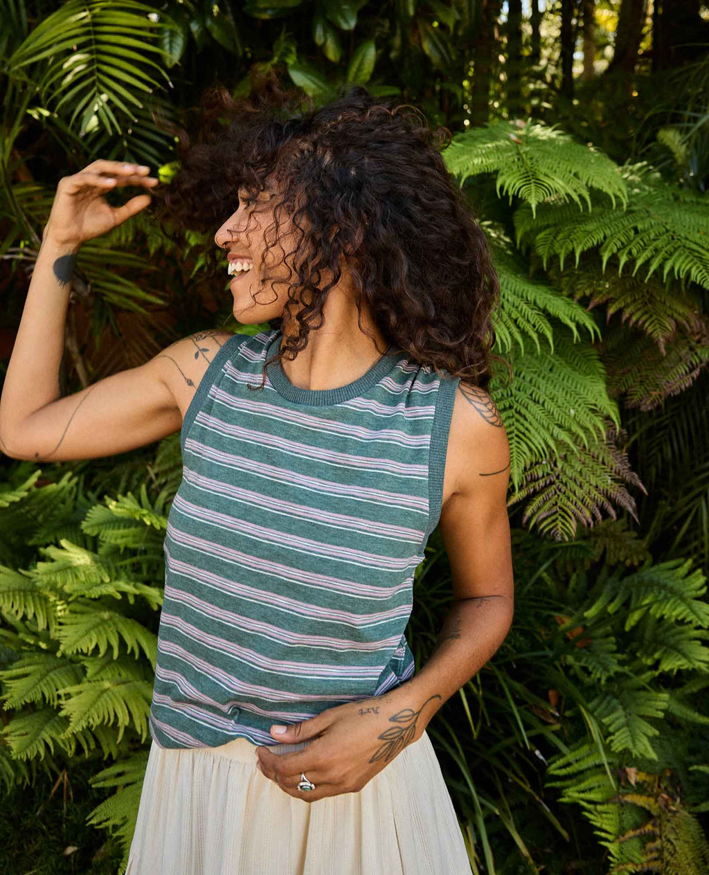 Jersey Tank - Cilantro Pattern