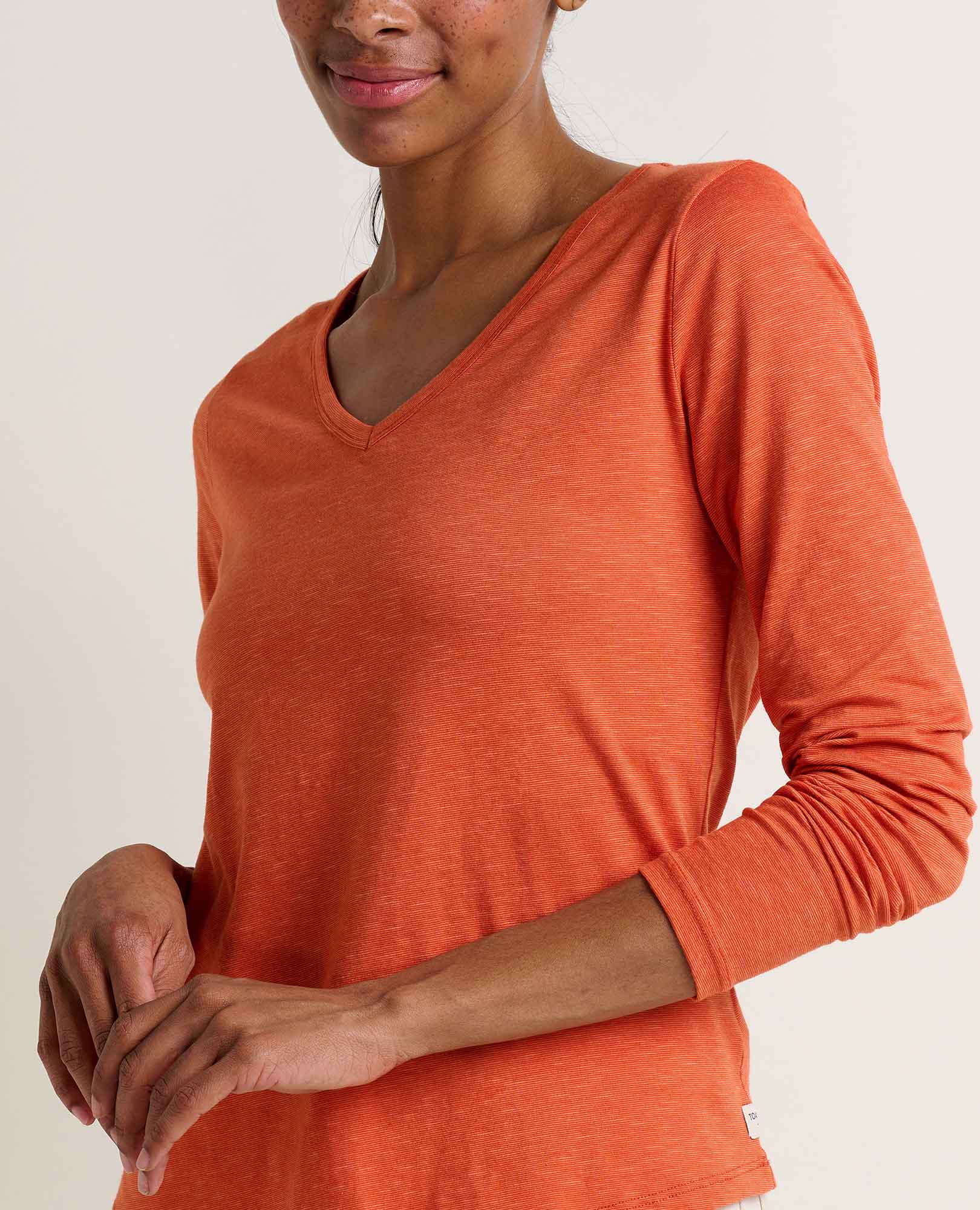 Long Sleeve Tee - Burnt Ochre