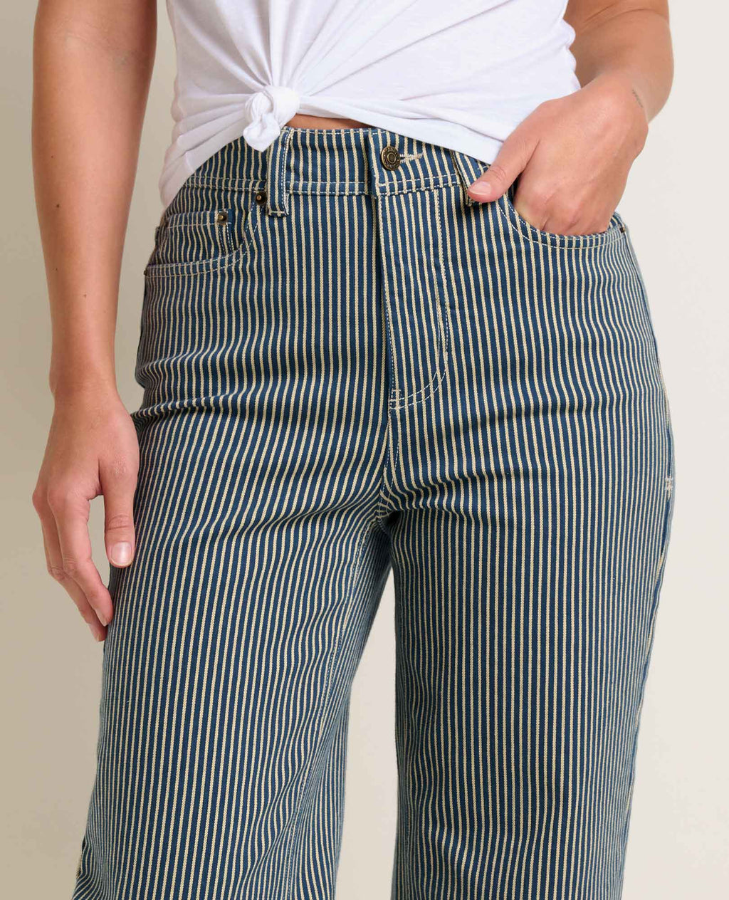 Cutoff Denim Short - Midnight Stripe